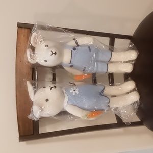 Classic Prep Birdie and Bodie the Bunnies 15" Sweater Stuffie NWT  REDUCED!!!!